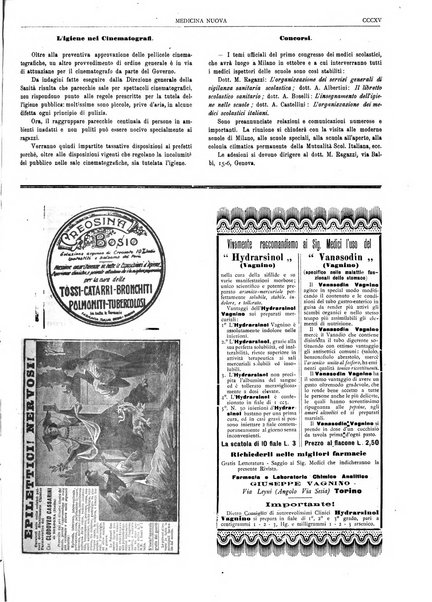 Medicina nuova periodico settimanale di scienze mediche, giurisprudenza sanitaria, medicina sociale e interessi delle classi sanitarie