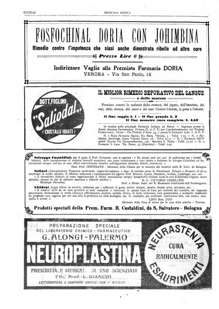 Medicina nuova periodico settimanale di scienze mediche, giurisprudenza sanitaria, medicina sociale e interessi delle classi sanitarie