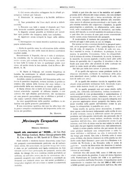 Medicina nuova periodico settimanale di scienze mediche, giurisprudenza sanitaria, medicina sociale e interessi delle classi sanitarie