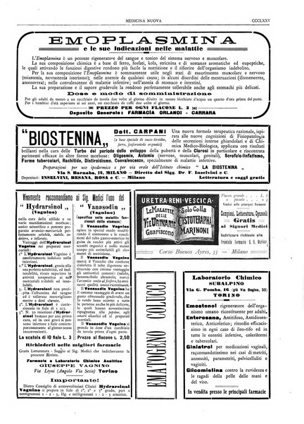 Medicina nuova periodico settimanale di scienze mediche, giurisprudenza sanitaria, medicina sociale e interessi delle classi sanitarie