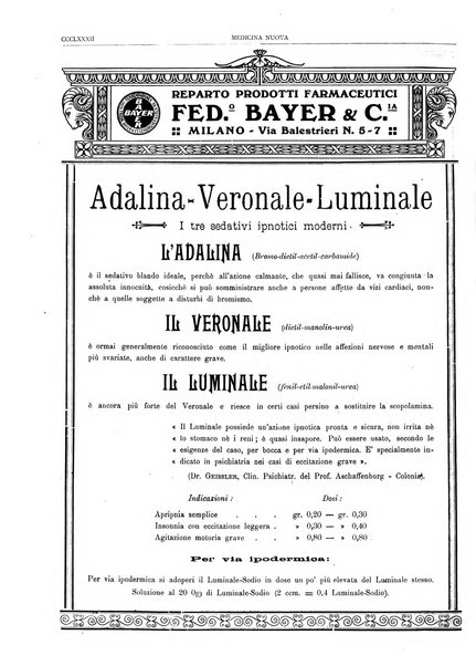 Medicina nuova periodico settimanale di scienze mediche, giurisprudenza sanitaria, medicina sociale e interessi delle classi sanitarie