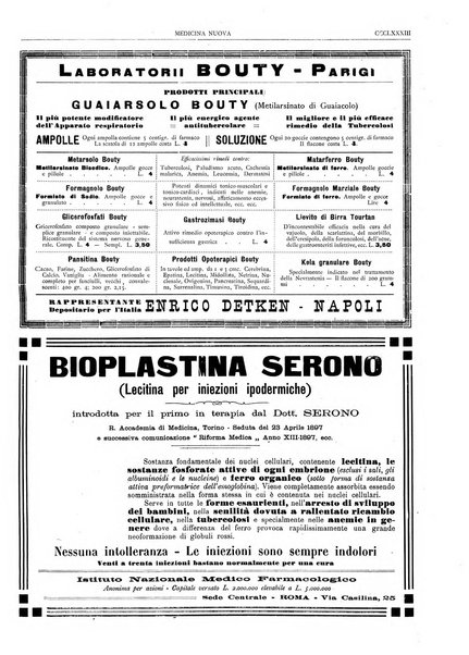 Medicina nuova periodico settimanale di scienze mediche, giurisprudenza sanitaria, medicina sociale e interessi delle classi sanitarie