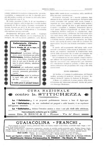 Medicina nuova periodico settimanale di scienze mediche, giurisprudenza sanitaria, medicina sociale e interessi delle classi sanitarie