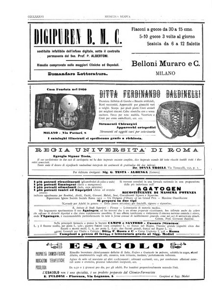 Medicina nuova periodico settimanale di scienze mediche, giurisprudenza sanitaria, medicina sociale e interessi delle classi sanitarie