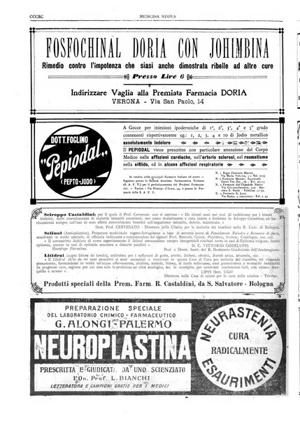 Medicina nuova periodico settimanale di scienze mediche, giurisprudenza sanitaria, medicina sociale e interessi delle classi sanitarie