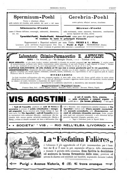 Medicina nuova periodico settimanale di scienze mediche, giurisprudenza sanitaria, medicina sociale e interessi delle classi sanitarie