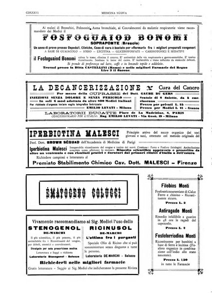 Medicina nuova periodico settimanale di scienze mediche, giurisprudenza sanitaria, medicina sociale e interessi delle classi sanitarie