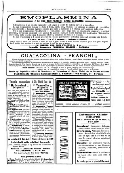 Medicina nuova periodico settimanale di scienze mediche, giurisprudenza sanitaria, medicina sociale e interessi delle classi sanitarie