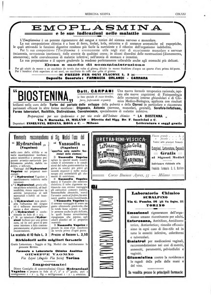 Medicina nuova periodico settimanale di scienze mediche, giurisprudenza sanitaria, medicina sociale e interessi delle classi sanitarie