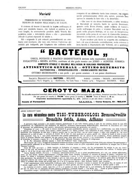 Medicina nuova periodico settimanale di scienze mediche, giurisprudenza sanitaria, medicina sociale e interessi delle classi sanitarie