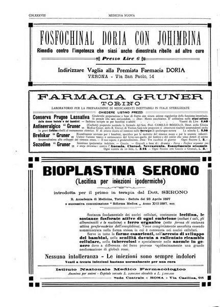 Medicina nuova periodico settimanale di scienze mediche, giurisprudenza sanitaria, medicina sociale e interessi delle classi sanitarie