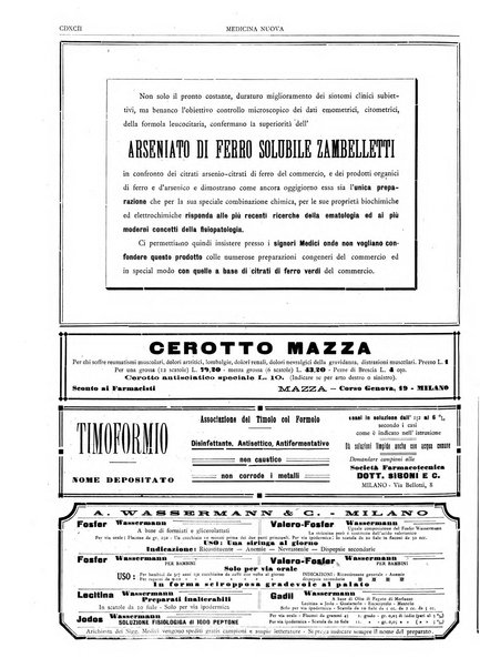 Medicina nuova periodico settimanale di scienze mediche, giurisprudenza sanitaria, medicina sociale e interessi delle classi sanitarie