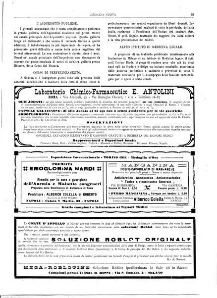 Medicina nuova periodico settimanale di scienze mediche, giurisprudenza sanitaria, medicina sociale e interessi delle classi sanitarie