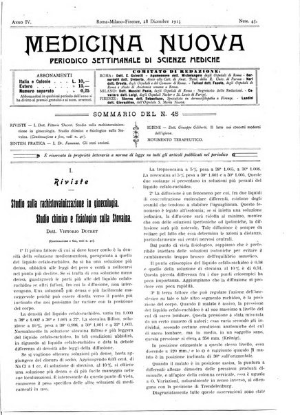 Medicina nuova periodico settimanale di scienze mediche, giurisprudenza sanitaria, medicina sociale e interessi delle classi sanitarie