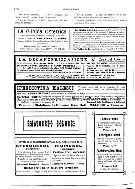 Medicina nuova periodico settimanale di scienze mediche, giurisprudenza sanitaria, medicina sociale e interessi delle classi sanitarie