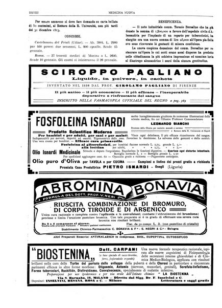 Medicina nuova periodico settimanale di scienze mediche, giurisprudenza sanitaria, medicina sociale e interessi delle classi sanitarie