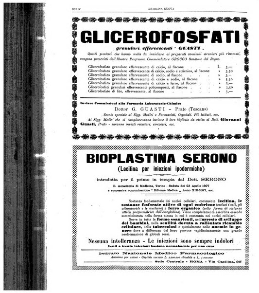 Medicina nuova periodico settimanale di scienze mediche, giurisprudenza sanitaria, medicina sociale e interessi delle classi sanitarie