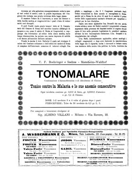 Medicina nuova periodico settimanale di scienze mediche, giurisprudenza sanitaria, medicina sociale e interessi delle classi sanitarie