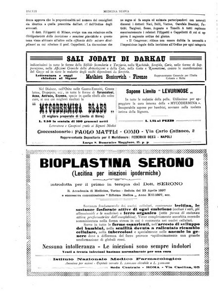 Medicina nuova periodico settimanale di scienze mediche, giurisprudenza sanitaria, medicina sociale e interessi delle classi sanitarie