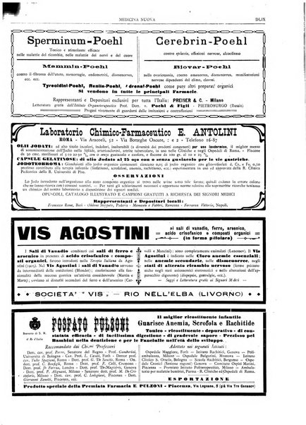 Medicina nuova periodico settimanale di scienze mediche, giurisprudenza sanitaria, medicina sociale e interessi delle classi sanitarie