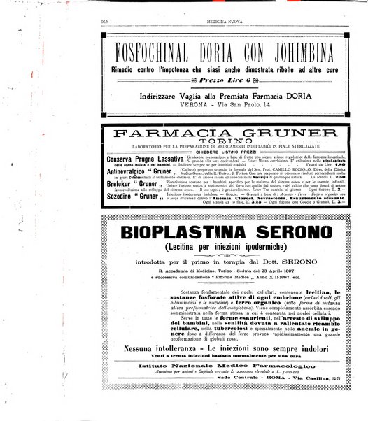 Medicina nuova periodico settimanale di scienze mediche, giurisprudenza sanitaria, medicina sociale e interessi delle classi sanitarie