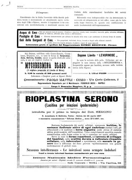 Medicina nuova periodico settimanale di scienze mediche, giurisprudenza sanitaria, medicina sociale e interessi delle classi sanitarie