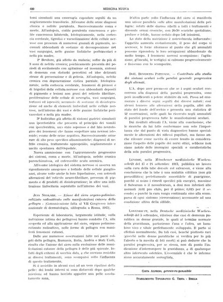 Medicina nuova periodico settimanale di scienze mediche, giurisprudenza sanitaria, medicina sociale e interessi delle classi sanitarie