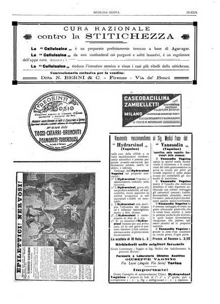 Medicina nuova periodico settimanale di scienze mediche, giurisprudenza sanitaria, medicina sociale e interessi delle classi sanitarie