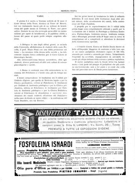 Medicina nuova periodico settimanale di scienze mediche, giurisprudenza sanitaria, medicina sociale e interessi delle classi sanitarie