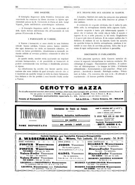 Medicina nuova periodico settimanale di scienze mediche, giurisprudenza sanitaria, medicina sociale e interessi delle classi sanitarie