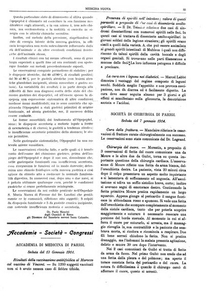 Medicina nuova periodico settimanale di scienze mediche, giurisprudenza sanitaria, medicina sociale e interessi delle classi sanitarie