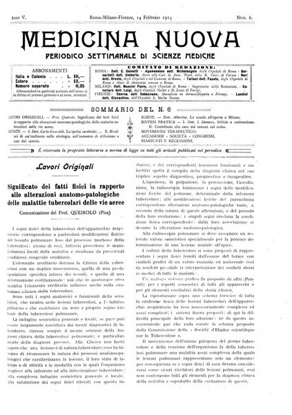 Medicina nuova periodico settimanale di scienze mediche, giurisprudenza sanitaria, medicina sociale e interessi delle classi sanitarie