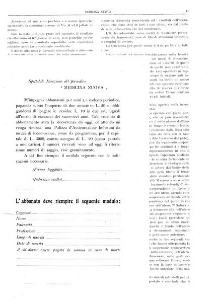 Medicina nuova periodico settimanale di scienze mediche, giurisprudenza sanitaria, medicina sociale e interessi delle classi sanitarie