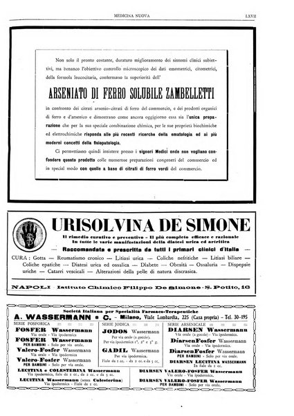 Medicina nuova periodico settimanale di scienze mediche, giurisprudenza sanitaria, medicina sociale e interessi delle classi sanitarie