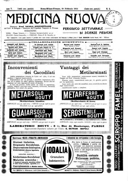 Medicina nuova periodico settimanale di scienze mediche, giurisprudenza sanitaria, medicina sociale e interessi delle classi sanitarie