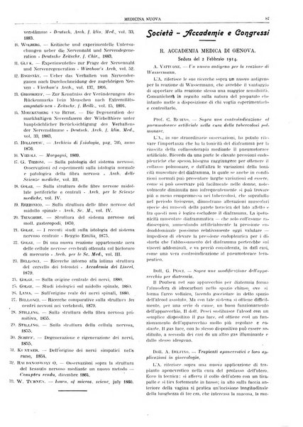 Medicina nuova periodico settimanale di scienze mediche, giurisprudenza sanitaria, medicina sociale e interessi delle classi sanitarie