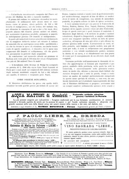 Medicina nuova periodico settimanale di scienze mediche, giurisprudenza sanitaria, medicina sociale e interessi delle classi sanitarie