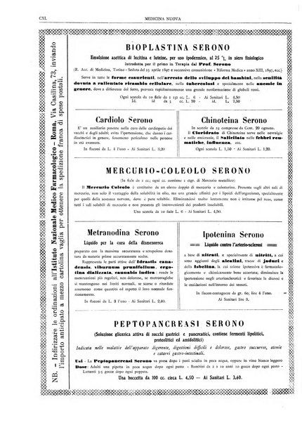 Medicina nuova periodico settimanale di scienze mediche, giurisprudenza sanitaria, medicina sociale e interessi delle classi sanitarie