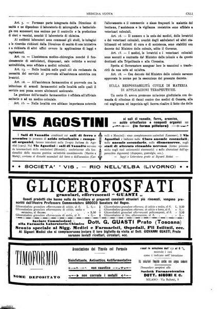 Medicina nuova periodico settimanale di scienze mediche, giurisprudenza sanitaria, medicina sociale e interessi delle classi sanitarie