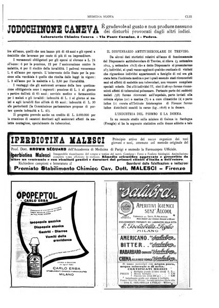 Medicina nuova periodico settimanale di scienze mediche, giurisprudenza sanitaria, medicina sociale e interessi delle classi sanitarie