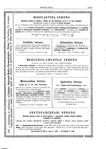 Medicina nuova periodico settimanale di scienze mediche, giurisprudenza sanitaria, medicina sociale e interessi delle classi sanitarie