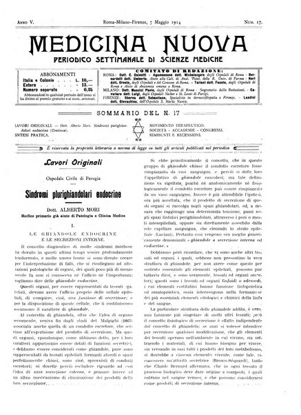 Medicina nuova periodico settimanale di scienze mediche, giurisprudenza sanitaria, medicina sociale e interessi delle classi sanitarie