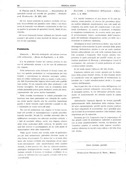 Medicina nuova periodico settimanale di scienze mediche, giurisprudenza sanitaria, medicina sociale e interessi delle classi sanitarie