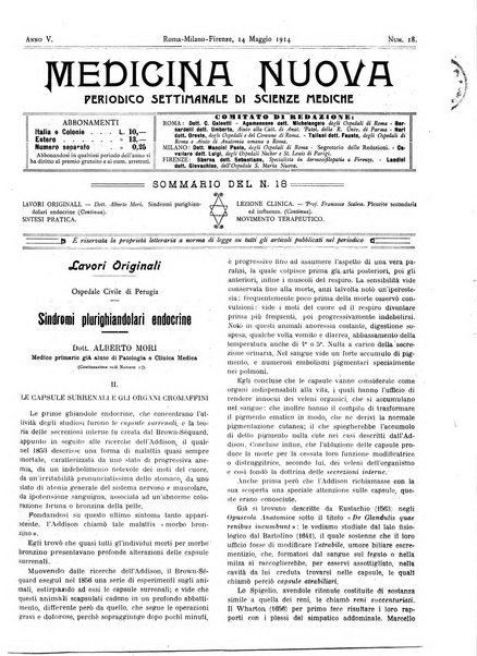 Medicina nuova periodico settimanale di scienze mediche, giurisprudenza sanitaria, medicina sociale e interessi delle classi sanitarie