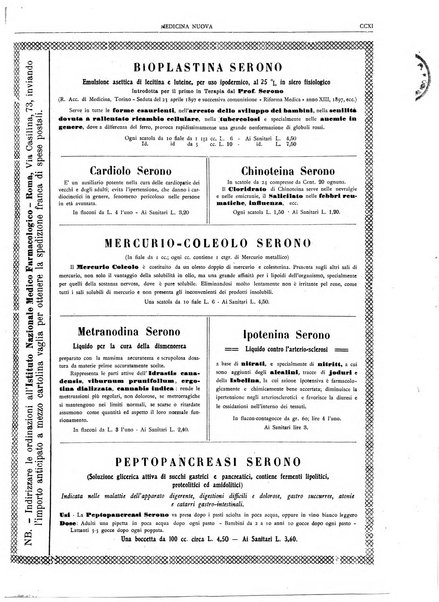 Medicina nuova periodico settimanale di scienze mediche, giurisprudenza sanitaria, medicina sociale e interessi delle classi sanitarie