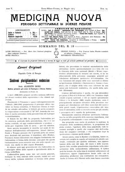 Medicina nuova periodico settimanale di scienze mediche, giurisprudenza sanitaria, medicina sociale e interessi delle classi sanitarie