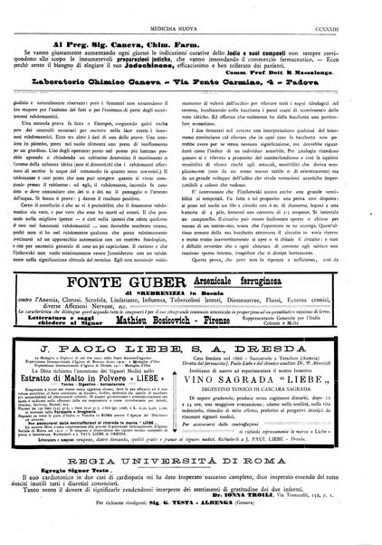 Medicina nuova periodico settimanale di scienze mediche, giurisprudenza sanitaria, medicina sociale e interessi delle classi sanitarie