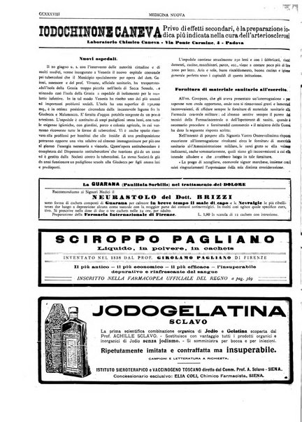 Medicina nuova periodico settimanale di scienze mediche, giurisprudenza sanitaria, medicina sociale e interessi delle classi sanitarie