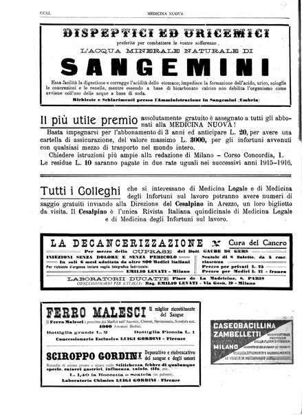 Medicina nuova periodico settimanale di scienze mediche, giurisprudenza sanitaria, medicina sociale e interessi delle classi sanitarie