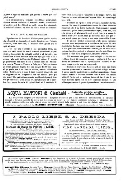 Medicina nuova periodico settimanale di scienze mediche, giurisprudenza sanitaria, medicina sociale e interessi delle classi sanitarie